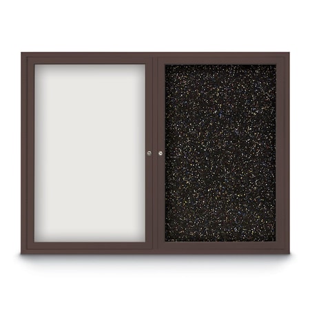 United Visual Products Corkboard, 24"x36", Synthetic Cork/Bronze UV402PLUS-BRONZE-FORBO